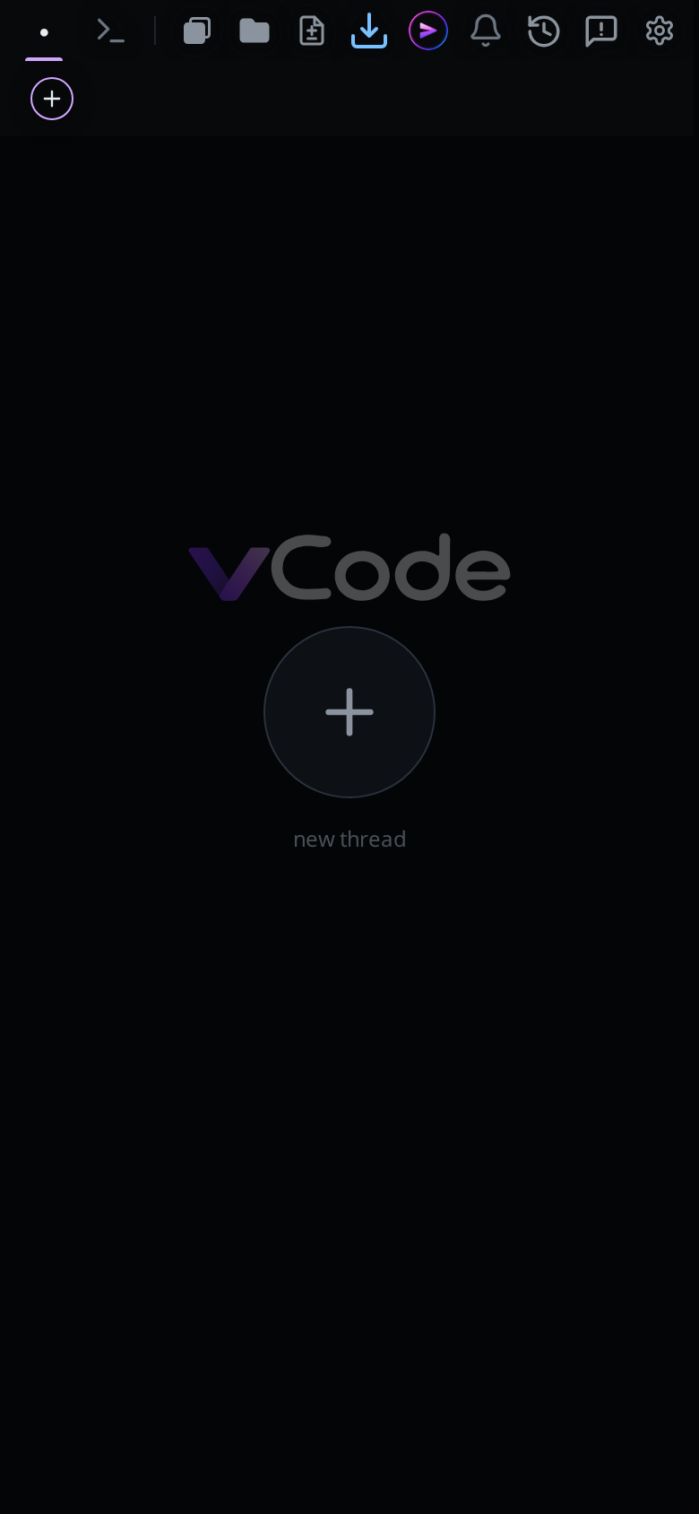 VCode, opened through the router
